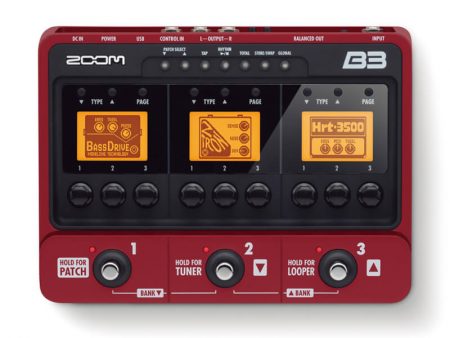 ZOOM B3电贝司综合效果器 贝司音箱模拟LOOP USB 中文说明