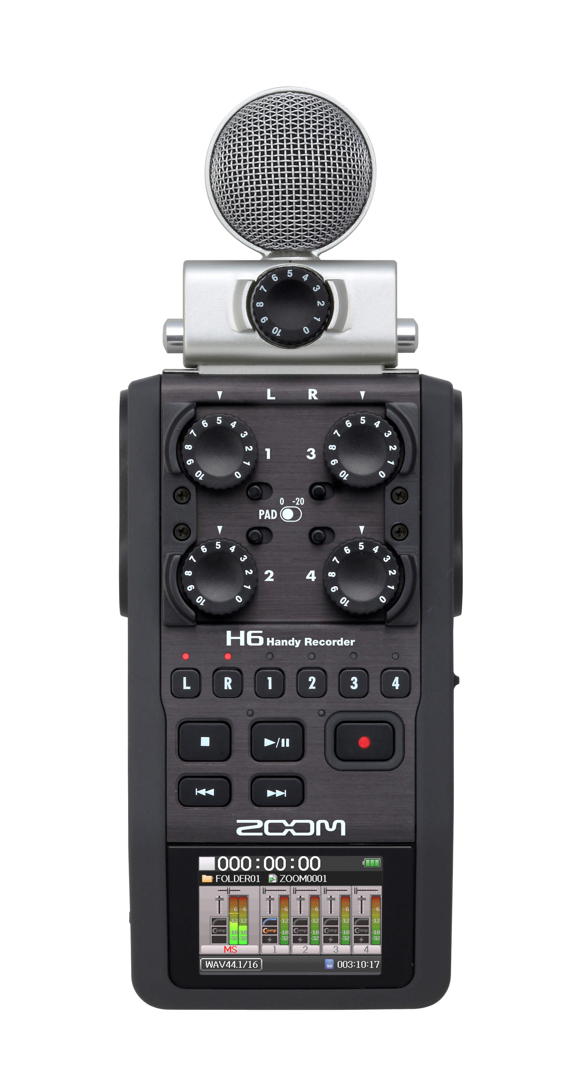 Zoom H6 新闻采访 便携专业手持 数字录音机 录音机 H4N升级款