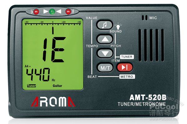 阿诺玛 AROMA 校音器 AMT-520B 吉他贝斯调音器 节拍器